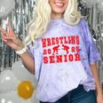 Wrestling Senior Night Wrestling Senior 2025 Graduation 7 Comfort Color Blast T-Shirt Amethyst
