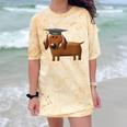 2018 Dog Graduation Shirt Dachshund Graduation For Men Women Kids Comfort Color Blast T-Shirt Citrine