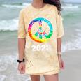 2023 Graduation Class Year Tie Dye Peace Sign Graduate Shirt Comfort Color Blast T-Shirt Citrine