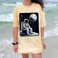 Aesthetic Spaceman Astronaut On The Moon Space Introvert Comfort Color Blast T-Shirt Citrine
