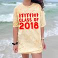 & Red Class Of 2018 Senior Graduation T Shirt Comfort Color Blast T-Shirt Citrine