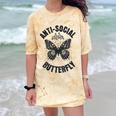 Anti-Social Butterfly Awkward Introvert Homebody Humor Comfort Color Blast T-Shirt Citrine