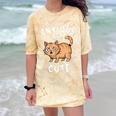 Anxious But Cute Anxiety Meme Cat Lover Introvert For Men Women Comfort Color Blast T-Shirt Citrine
