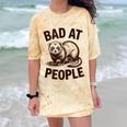 Bad At People Ferret Introvert Saying Slogan Comfort Color Blast T-Shirt Citrine