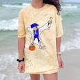 Basketball Dabbing Shirt Senior Graduation Him Her Comfort Color Blast T-Shirt Citrine