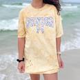Blue Bow Coquette Floral Senior 2026 Graduation Class Comfort Color Blast T-Shirt Citrine