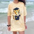 Cheetah Graduation Cute Kindergarten Elementary High School Comfort Color Blast T-Shirt Citrine