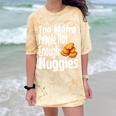 Chicken Nugget Saying Introvert Nuggie Foodie Food Comfort Color Blast T-Shirt Citrine