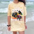 Class Of 2022 Monster Truck Graduation Cap Retro Sunset Boy Comfort Color Blast T-Shirt Citrine