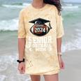 Class Of 2024 Graduation Senior Football Mom 2024 Comfort Color Blast T-Shirt Citrine