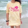Class Of 2024 Pink For Girls And Women Graduation Comfort Color Blast T-Shirt Citrine