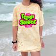 Class Of 2024 Senior Fresh Retro 90s TV Style Graduation Comfort Color Blast T-Shirt Citrine