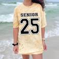 Class Of 2025 High School Senior 25 On Back Graduation Comfort Color Blast T-Shirt Citrine