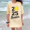 Class Of 2025 Softball Senior Graduation Graduate Women Comfort Color Blast T-Shirt Citrine