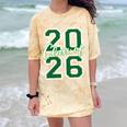 Class Of 2026 Graduation Varsity Green And On The Back Comfort Color Blast T-Shirt Citrine