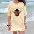 Class Of 2026 Highland Cow Senior Graduation School Pride Comfort Color Blast T-Shirt Citrine