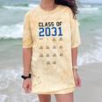 Class Of 2031 Graduation T-Shirt With Space For Handprints Comfort Color Blast T-Shirt Citrine