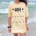 Class Of 2037 Handprint Grow With Me Pre-k Graduation Comfort Color Blast T-Shirt Citrine
