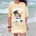 Dabbing Graduation Boy 1st Grade Class Of 2021 Nailed It Comfort Color Blast T-Shirt Citrine