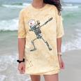 Dabbing Skeleton Nurse Halloween Graduation Comfort Color Blast T-Shirt Citrine