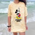 Disney Mickey Mouse Peace Out Totally Retro Graduation Comfort Color Blast T-Shirt Citrine