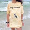 Dog-Trovert Boston Terrier Humor Definition Introvert Comfort Color Blast T-Shirt Citrine