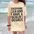 Everyone Calm Down Bachelors Degree Graduation T-Shirt Comfort Color Blast T-Shirt Citrine