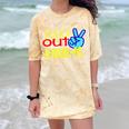 First Day Of School Shirt Peace Out Pre-K Graduation Kids So Comfort Color Blast T-Shirt Citrine