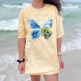 Frutiger Aero Aesthetic Butterfly Computer Fishes Scenery Raglan Baseball Tee Comfort Color Blast T-Shirt Citrine