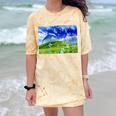 Frutiger Aero Dolphin Meadow Aesthetic Y2k 2000s Ironic Comfort Color Blast T-Shirt Citrine