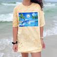 Frutiger Aero Dolphin Sunset Ocean With Palm Trees Y2k Comfort Color Blast T-Shirt Citrine Frutiger Aero Dolphin Sunset Ocean With Palm Trees Y2k Comfort Color Blast T-Shirt Citrine