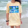 Frutiger Aero Dolphin Sunset Ocean With Palm Trees Y2k Premium Comfort Color Blast T-Shirt Citrine Frutiger Aero Dolphin Sunset Ocean With Palm Trees Y2k Premium Comfort Color Blast T-Shirt Citrine