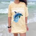 Frutiger Aero Splashy Dolphin Y2k Aesthetic Graphic Premium Comfort Color Blast T-Shirt Citrine