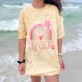 Fun Happy Last Day Of School Girl Student Graduation Rainbow Comfort Color Blast T-Shirt Citrine