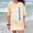 Funny Class Of 2021 American Flag Senior Graduation Comfort Color Blast T-Shirt Citrine