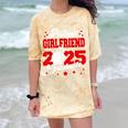 Girlfriend Of a 2025 Graduate Prom Graduation 25 VolleyBall Comfort Color Blast T-Shirt Citrine