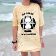 Go Away I'm Introverting Cat With Coffee Comfort Color Blast T-Shirt Citrine