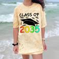 Graduation Class Of 2035 Hand Prints Space Pre-K -12th Grade Comfort Color Blast T-Shirt Citrine