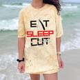 Haircutter Barber Eat Sleep Cut Barbering Graduation Comfort Color Blast T-Shirt Citrine