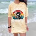 Hang On Let Me Overthink Cat Coffee Retro Introvert Comfort Color Blast T-Shirt Citrine