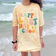 Happy Last Day Of School Groovy Teacher Student Graduation Comfort Color Blast T-Shirt Citrine