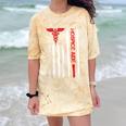 Hospice Aide American Flag Nurses Graduation Medical Comfort Color Blast T-Shirt Citrine