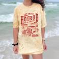 Hotrod Car Automotive Nostalgia Distressed Retro Comfort Color Blast T-Shirt Citrine