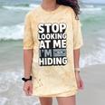 Humor For Introverts Stop Looking At Me I'm Hiding Graphic Comfort Color Blast T-Shirt Citrine Humor For Introverts Stop Looking At Me I'm Hiding Graphic Comfort Color Blast T-Shirt Citrine
