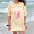 Id Rather Be With My Axolotl Salamander Introvert Raglan Baseball Tee Comfort Color Blast T-Shirt Citrine