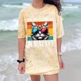Introvert Cat How Do I Block You Retro Cat Sarcastic Men Women Girls Comfort Color Blast T-Shirt Citrine