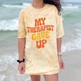 Introvert Humor My Therapist Gave Up Sarcastic Comfort Color Blast T-Shirt Citrine Introvert Humor My Therapist Gave Up Sarcastic Comfort Color Blast T-Shirt Citrine
