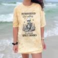Introvert Read Spicy Books Lover Bookworm Skeleton Reading Comfort Color Blast T-Shirt Citrine Introvert Read Spicy Books Lover Bookworm Skeleton Reading Comfort Color Blast T-Shirt Citrine
