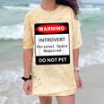 Introvert Warning Danger Do Not Pet Disturb Anti-Social Comfort Color Blast T-Shirt Citrine Introvert Warning Danger Do Not Pet Disturb Anti-Social Comfort Color Blast T-Shirt Citrine