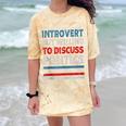 Introvert But Willing To Discuss Politics USA Elections 2024 Comfort Color Blast T-Shirt Citrine
